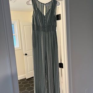 Green floral jumpsuit